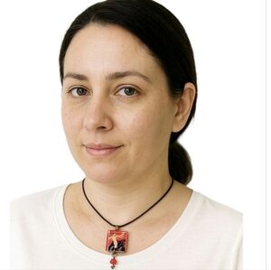 Hand Crafted vintage necklace handmade red & purple paper resin art ball chain